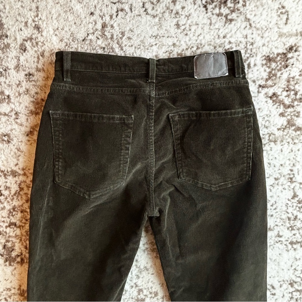 6397 495 Jean - Olive corduroy straight trousers - Picture 8 of 9